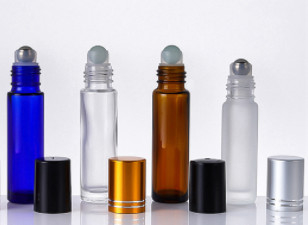 Ultralight Lidded Roll On Bottles For Perfume Glass leakproof 10ml