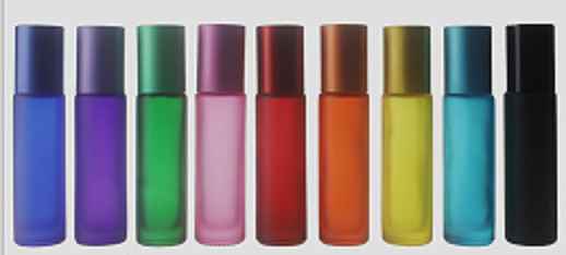 Lidded Reusable Essential Oil Roller Bottles , ODM Empty Rollerball Perfume Bottles