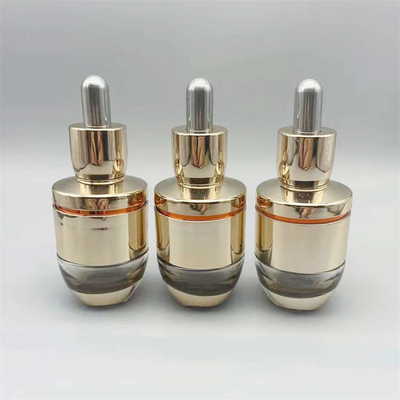 30ml Golden Luxury Glass Dropper Bottles With Pipette Practical Non Toxic