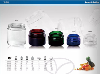 Leakproof Empty Container For Cream , Thickened Glass Face Cream Jars 30ML 50ML