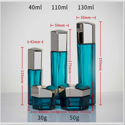120ml Portable Cosmetic Glass Bottle With Airless Pump Reusable Leakproof