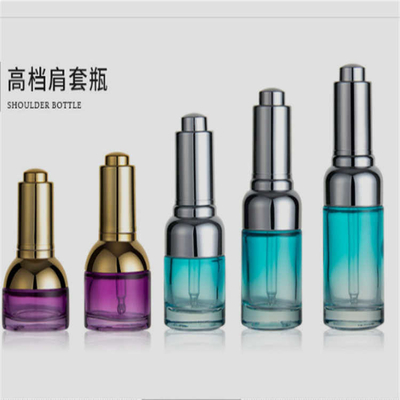 50ML Portable Cosmetic Glass Bottle With Airless Pump Reusable Leakproof