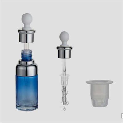 50ML Portable Cosmetic Glass Bottle With Airless Pump Reusable Leakproof