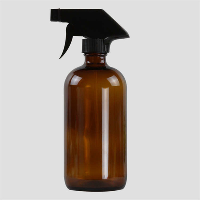 Odorless 8oz Amber Glass Trigger Spray Bottle , CE Amber Glass Bottle With Spray Top