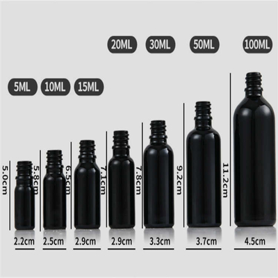Thickened CE Glass Bottles With Sprayer , Leakproof 4 Oz Black Glass Spray Bottles
