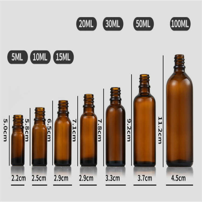 Leakproof Small Brown Amber Glass Spray Bottles Lightweight Fashionable