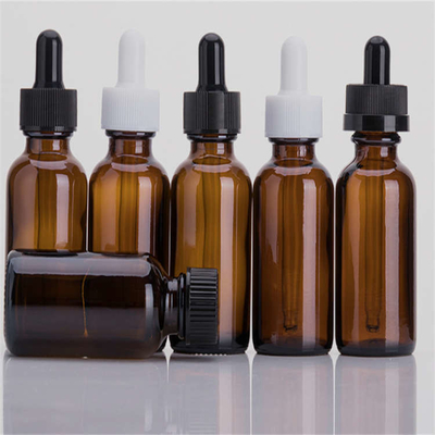 Ultralight Durable Essential Oil Glass Bottles With Dropper 8oz 16oz Odorless