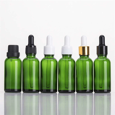 Multiscene Green Essential Oil Glass Bottles Odorless 5ml 15ml 100ml