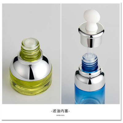 Portable Thickened 100ml Glass Dropper Bottles , Durable Serum Bottle With Dropper