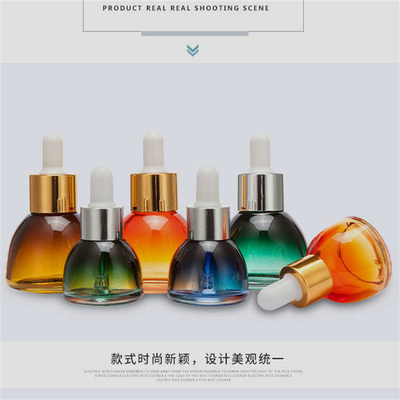 Ultralight 30ml Cosmetic Glass Bottle With Dropper Multi Color Portable