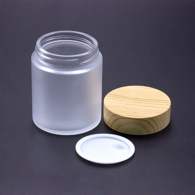 Frosted Bamboo Dropper Bottle With Airless Pump Leakproof Reusable