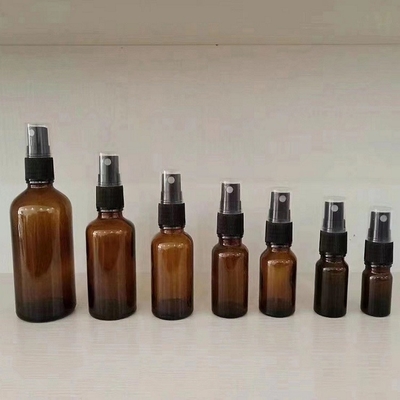 Practical Colored Amber Glass Spray Bottles Non Toxic Lightweight 4oz 16oz