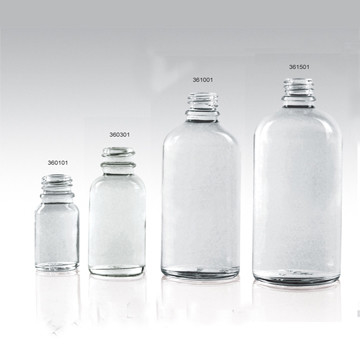 Lidded Pharmaceutical Amber Glass Bottle , 30ML Practical Medical Glass Vials