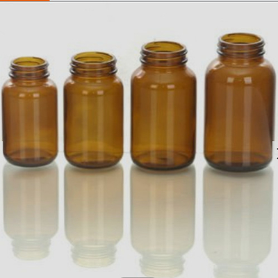 Thickened Amber Round Glass Bottles For Pharmaceutical Use Durable 30ml-500ml