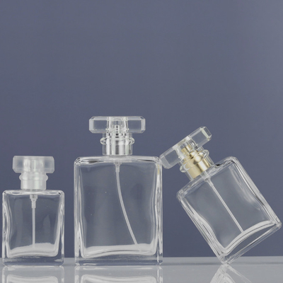 Square Crystal Perfume Spray Bottle Multipurpose 30ml 50ml Ultralight