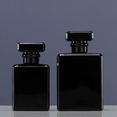 Black Square Perfume Spray Bottle Washable Odorless 50ml 100ml