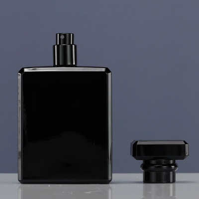 Black Square Perfume Spray Bottle Washable Odorless 50ml 100ml