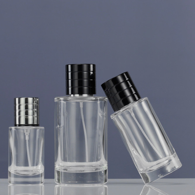 Lidded ISO9001 Perfume Oil Spray Bottle , Portable Round Glass Perfume Bottles