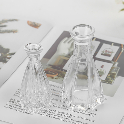 Washable Crystal Diffuser Glass Bottles With Caps Transparent Practical