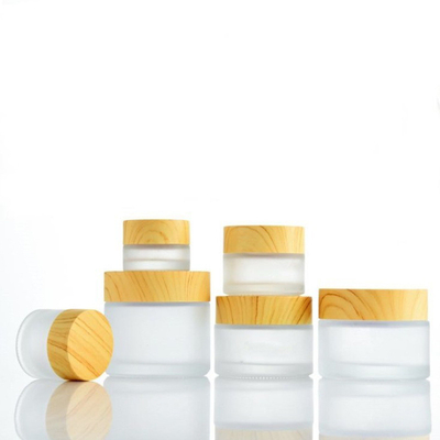 10g 50g 100g Cream Jar With Bamboo Lid Odorless Multifunctional Frosted