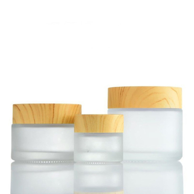 10g 50g 100g Cream Jar With Bamboo Lid Odorless Multifunctional Frosted