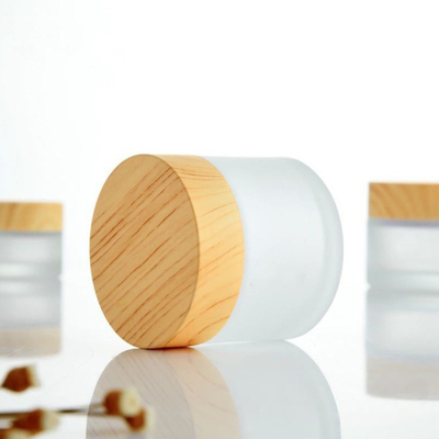 10g 50g 100g Cream Jar With Bamboo Lid Odorless Multifunctional Frosted
